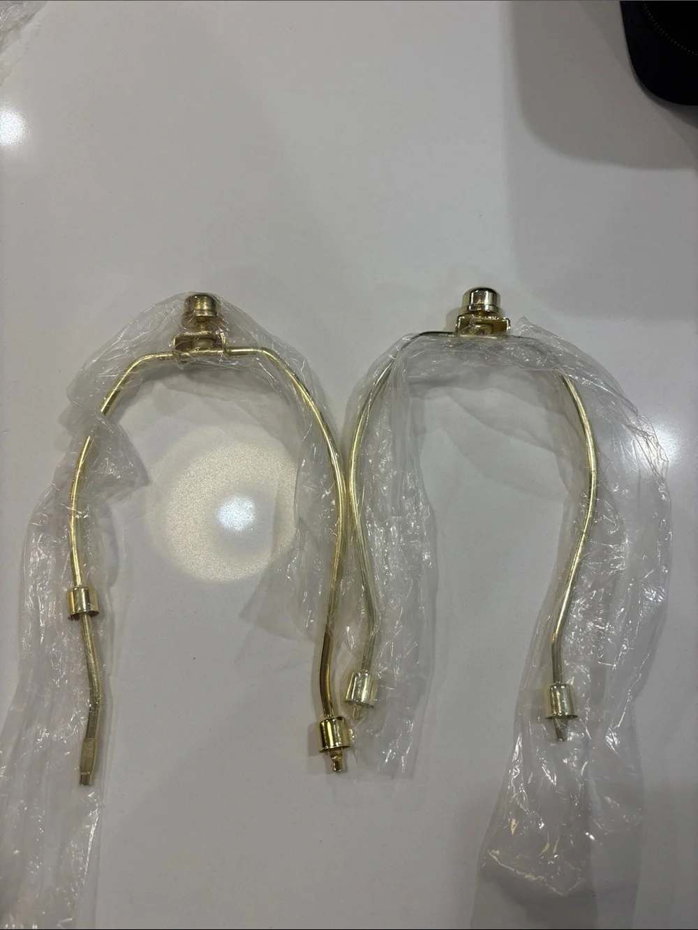 Gold Lamp Harp Pair - Replacement Lamp Harps